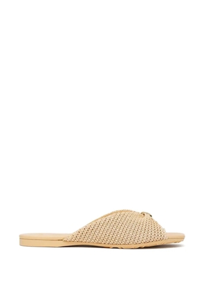 LOEWE raffia-effect flat sandals - Neutrals