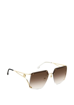 Carrera geometric-frame stud-embellished sunglasses - Brown