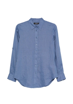Lauren Ralph Lauren linen long-sleeve shirt - Blue