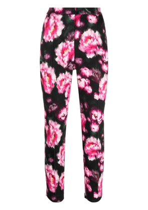 Adam Lippes Daphne floral-print straight trousers - Black