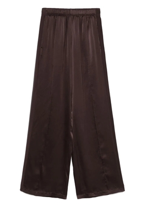 Forte Forte satin straight-leg trousers - Brown