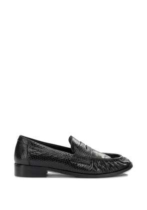 strategia shoes snakeskin-effect loafers - Black