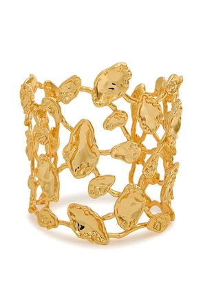 Alexis Bittar Brut Mosaic hammered open-work cuff bracelet - Gold