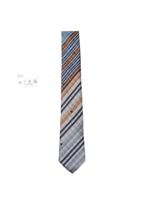 Vivienne Westwood herringbone-stripe tie - Blue