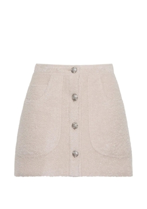 Adam Lippes brushed bouclé maisey skirt - Neutrals