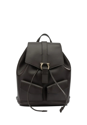 Ferragamo Gancini-plaque leather backpack - Brown