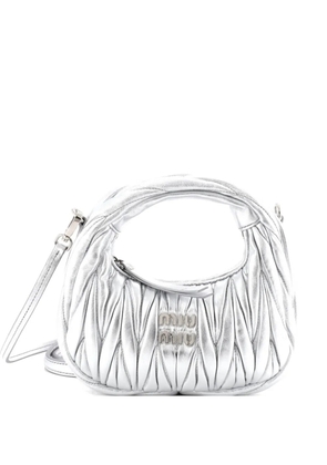 Miu Miu Pre-Owned Wander Matelasse Leather Mini hobo bag - Silver