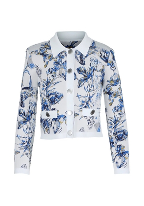 L'Agence Osiris floral-print button-up cardigan - White