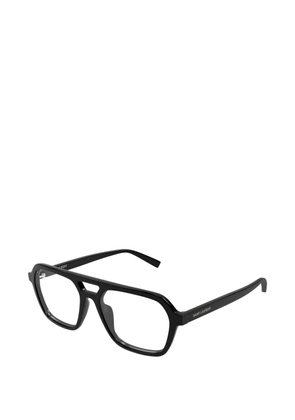 Saint Laurent Eyewear pilot-frame glasses - Black