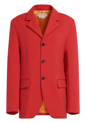 Marni single-breasted jersey blazer - Red