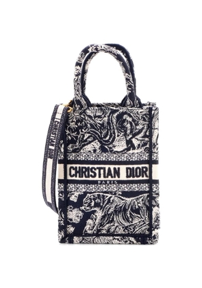 Christian Dior Pre-Owned Book Tote Phone Bag Embroidered Canvas Mini crossbody bag - Black