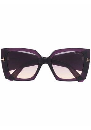 TOM FORD Eyewear tinted oversize-frame sunglasses - Purple