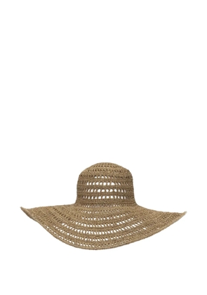 IBELIV raffia wide-brim hat - Neutrals