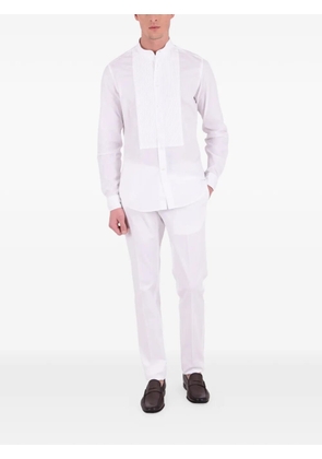 Dell'oglio pleated bib shirt - White