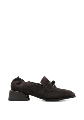 LINDA BAUMANN buckle-detail elasticated-heel loafers - Brown