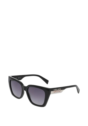 LIU JO logo-plaque square-frame sunglasses - Black