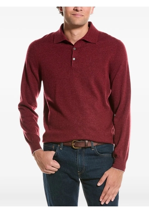 Brunello Cucinelli fine-knit polo sweater - Red