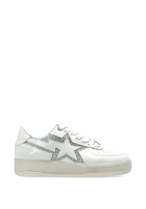 A BATHING APE® crystal-embellished sneakers - White