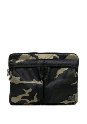 Porter-Yoshida & Co. camouflage-print document case - Black