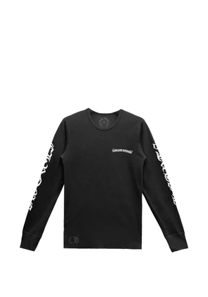 Chrome Hearts Scroll waffle thermal long-sleeve T-shirt - Black