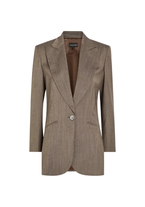 Emporio Armani single-breasted blazer - Brown