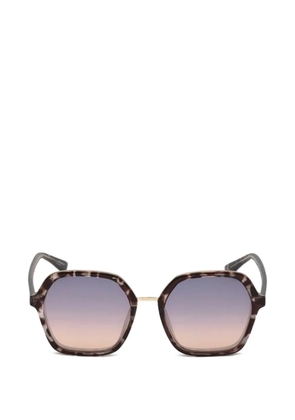 GUESS EYEWEAR geometric-frame sunglasses - Brown