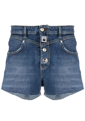 PINKO button frayed shorts - Blue