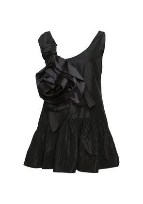 Simone Rocha rosette-embellished ruffled top - Black