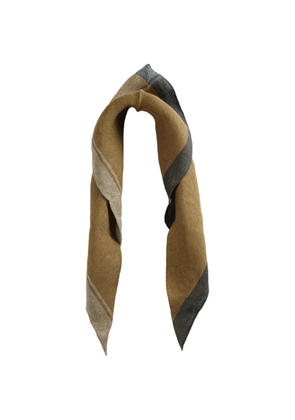 Margaret Howell striped-edge scarf - Neutrals