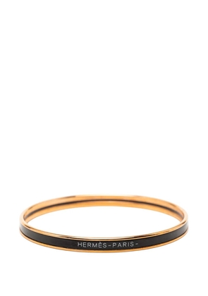 Hermès Pre-Owned 1990-2010 Extra Narrow Enamel Uni Bangle 62 costume bracelet - Black
