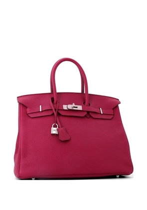 Hermès Pre-Owned Birkin Handbag Red Togo with Palladium Hardware 35 tote bag