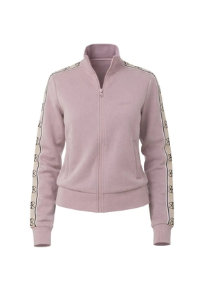 GUESS USA logo-tape zip-up sweatshirt - Pink