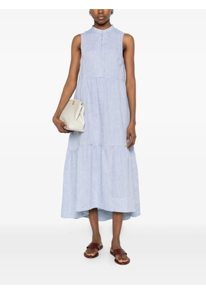Peserico tiered sleeveless midi dress - Blue