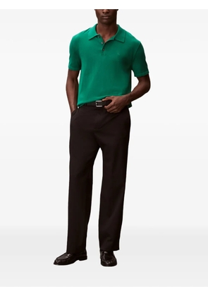 Calvin Klein Supima embroidered-logo polo shirt - Green