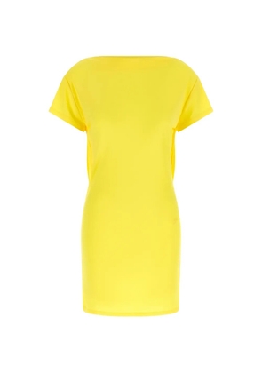 Jacquemus The Mistral draped-back mini dress - Yellow