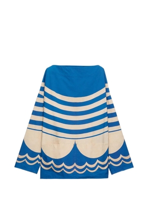 Prada stripes pouch cotton T-shirt - Blue