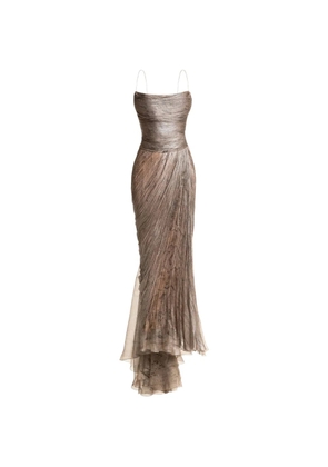 Maria Lucia Hohan Rio animal-print draped midi dress - Neutrals