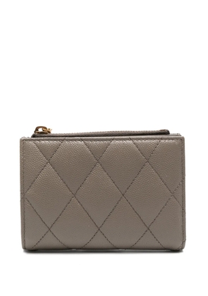 Saint Laurent Cassandre Bijou quilted zip wallet - Grey