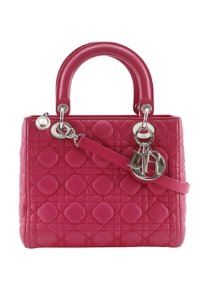Christian Dior Pre-Owned 2014 Medium Lambskin Cannage Lady Dior satchel - Pink