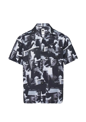 Vowels Still photo-print shirt - Black