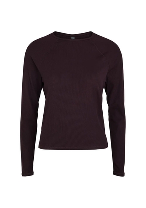 VUORI ribbed raglan-sleeve T-shirt - Purple