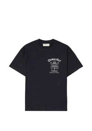 DOMREBEL Keys graphic-print distressed-effect T-shirt - Blue