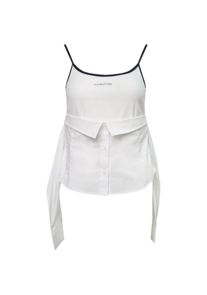 pushBUTTON layered-detail top - White