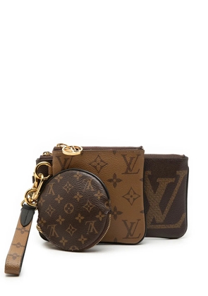 Louis Vuitton Pre-Owned 2021-2026 Monogram Reverse Giant Trio Set pouch - Brown