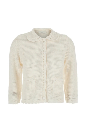 DUNST open-knit cardigan - Neutrals