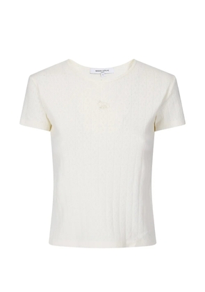 Maison Kitsuné Baby Fox pointelle T-shirt - Neutrals