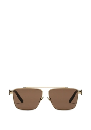 Dolce & Gabbana Eyewear metal plaque sunglasses - Gold