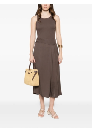 Margittes ribbed-knit tank top - Brown