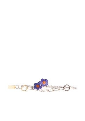 Marni chain-link layered charm bracelet - Purple