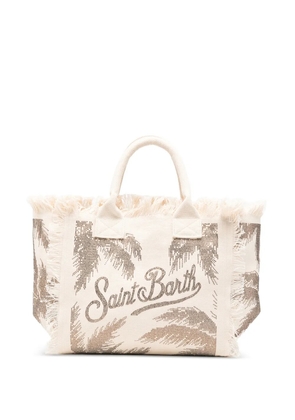 MC2 Saint Barth fringe-trimmed tote bag - Neutrals